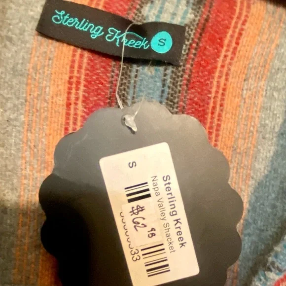 Sterling Kreek Soft Comfy Aztec/Western Style Wool Shacket Size Small NWT - Picture 8 of 8